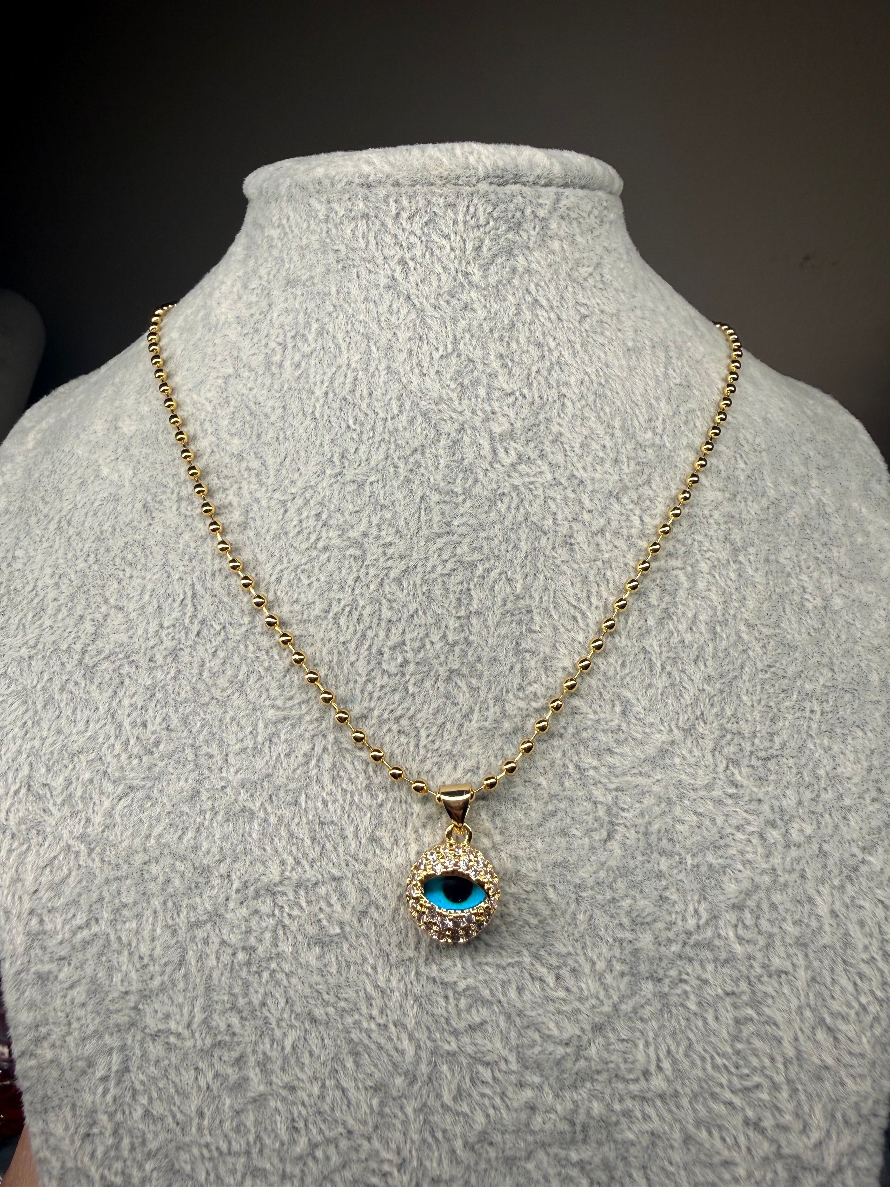 Crystal Evil Eye Necklace