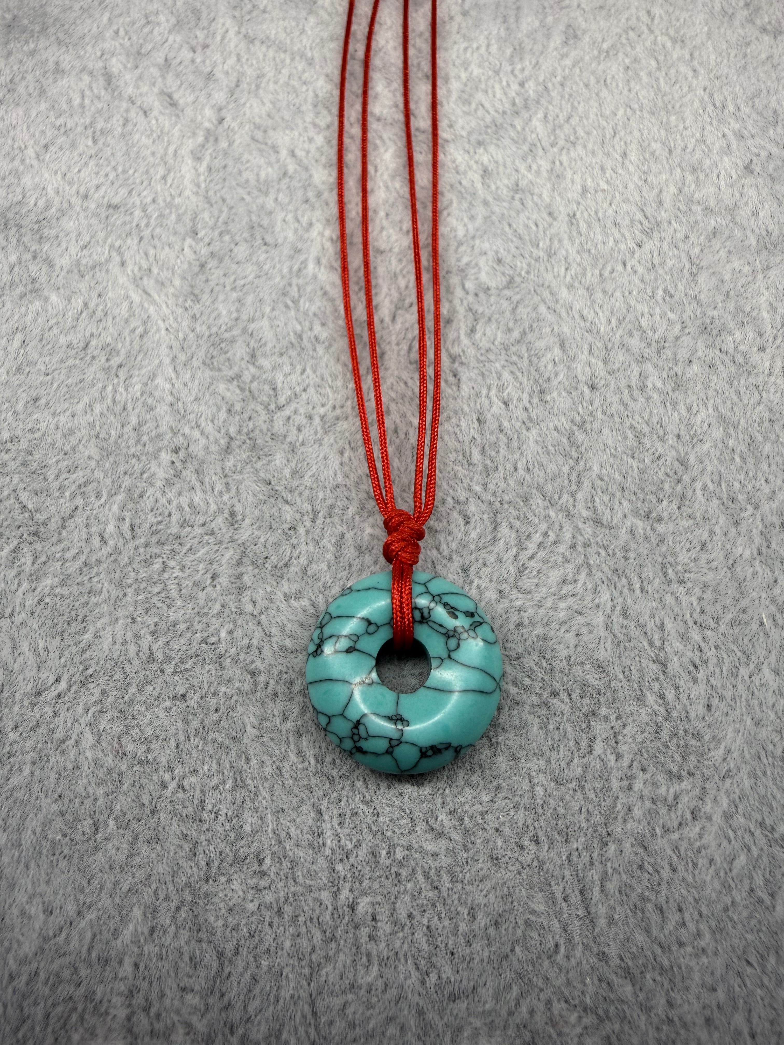 Red String Bracelet with Donut Stone ✨