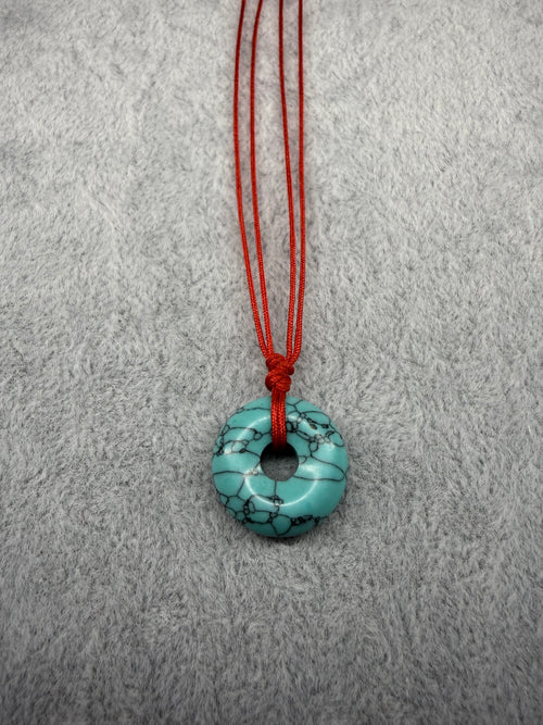 Red String Bracelet with Donut Stone ✨