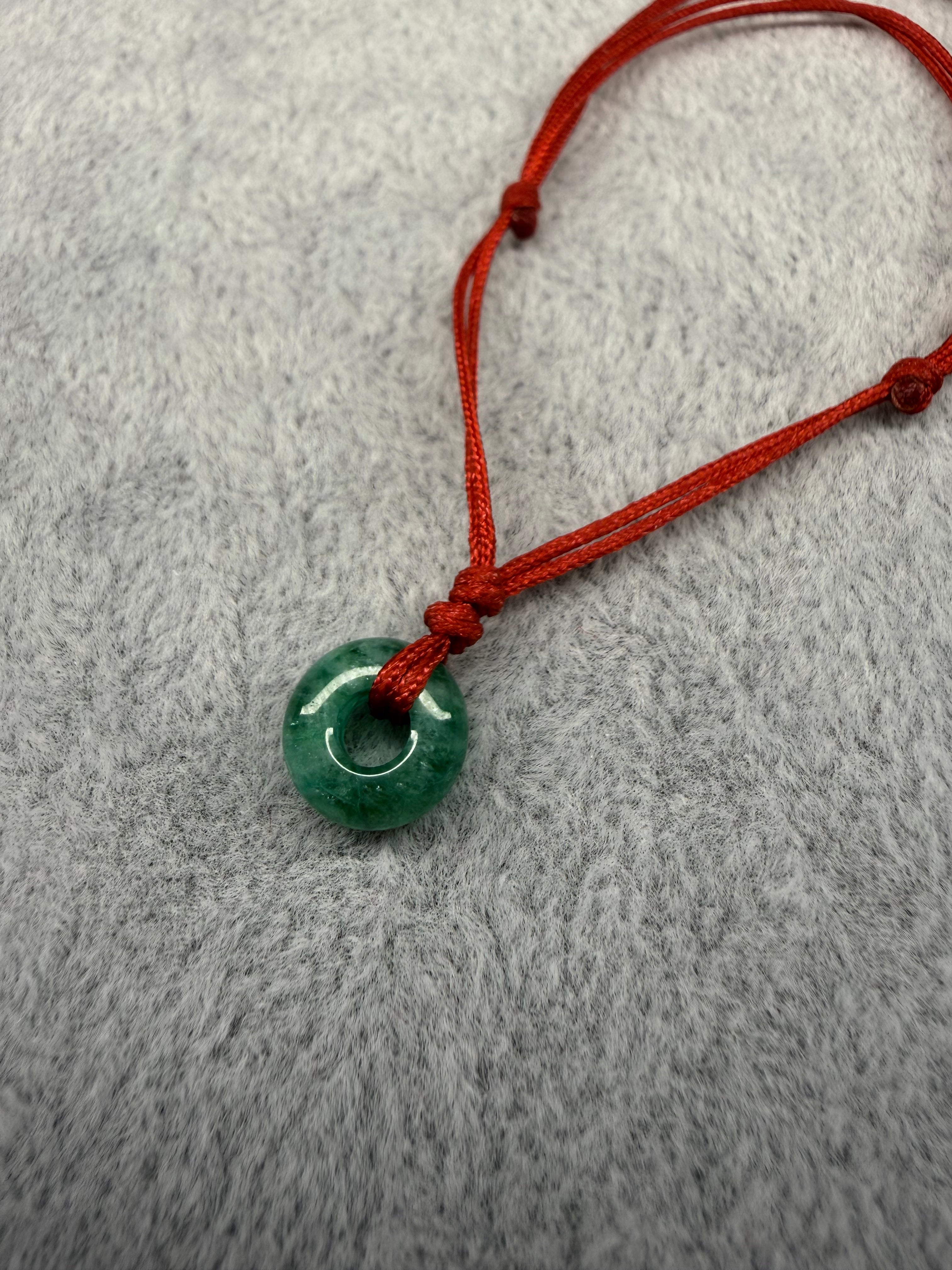 Red String Bracelet with Small Donut Stone ✨