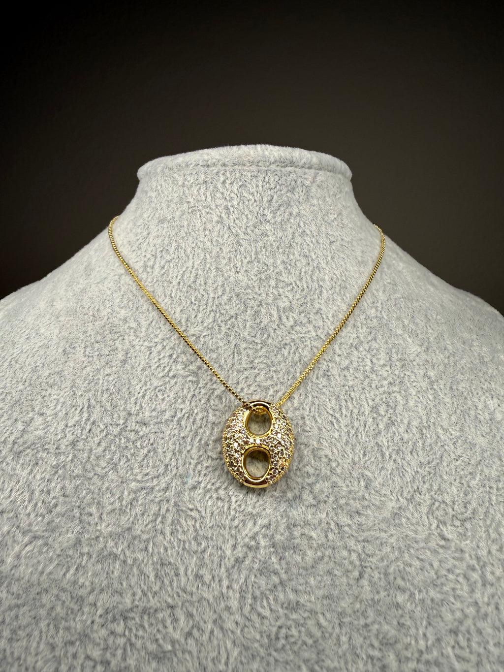 Pavé Halo Pendant Necklace