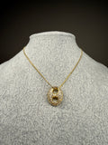 Pavé Halo Pendant Necklace