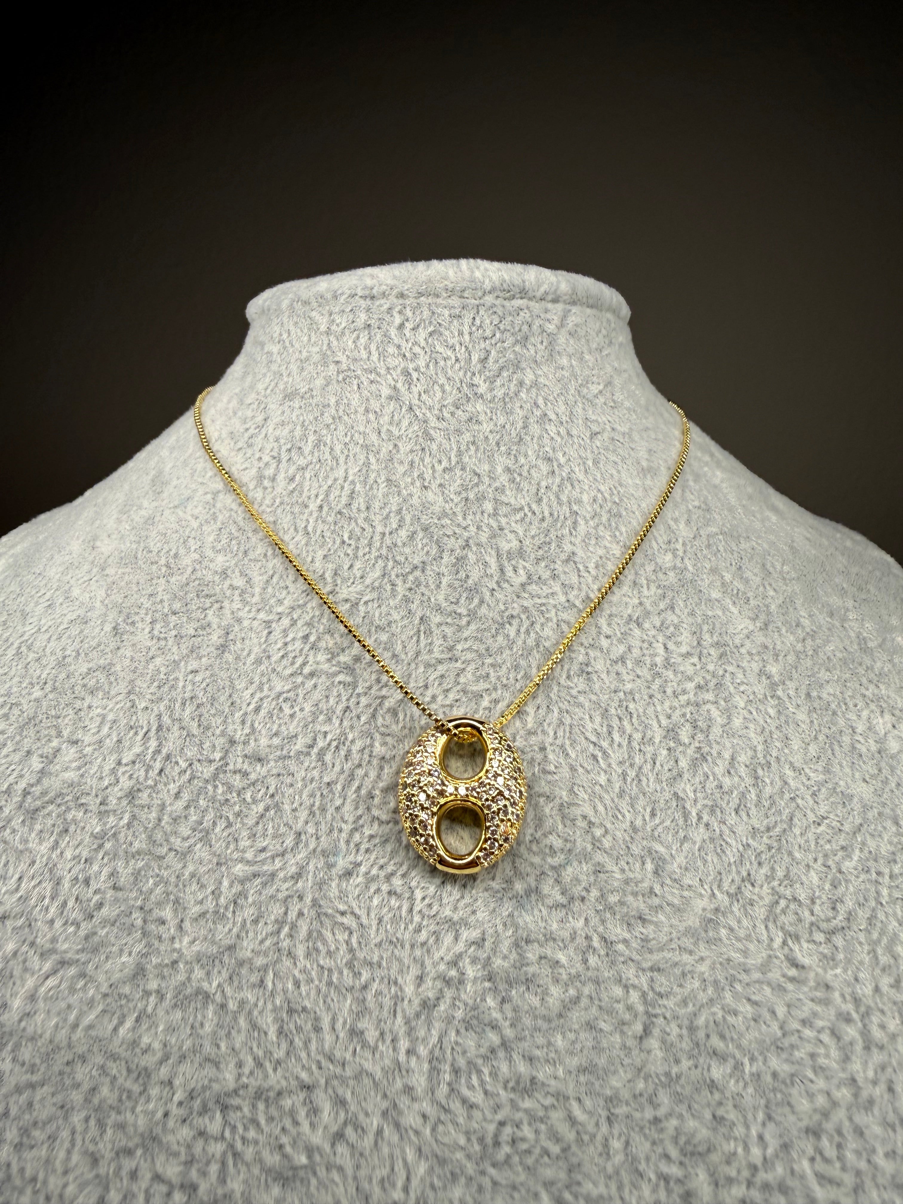 Pavé Halo Pendant Necklace