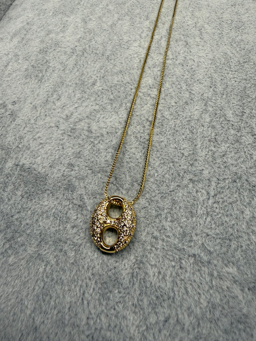 Pavé Halo Pendant Necklace